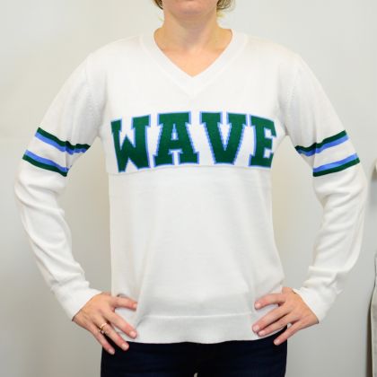 Ladies Tulane Wave Jersey Sweater by Sparkle City