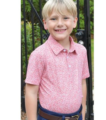 Youth Crawfish Print Polo