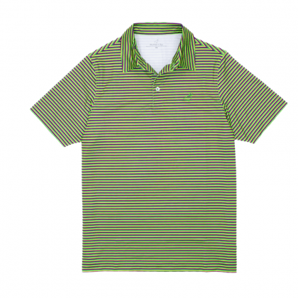 Youth Mardi Gras Stripe Performance Polo by Properly Tied