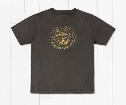 Youth Black & Gold Water Meter Tee by Southern Marsh
