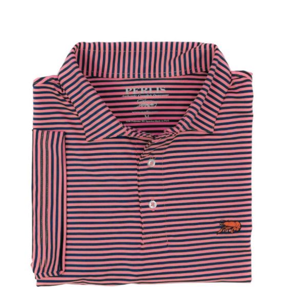 Crawfish Mini Stripe Performance Polo