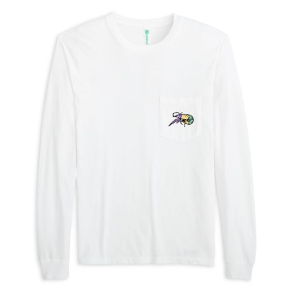 Crawfish Mardi Gras Chaos Long Sleeve Pocket Tee