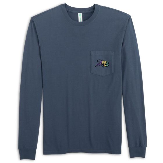 Crawfish Mardi Gras Chaos Long Sleeve Pocket Tee