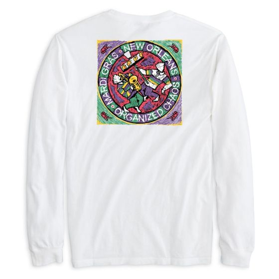 Crawfish Mardi Gras Chaos Long Sleeve Pocket Tee