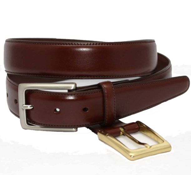 men's dress belt with gold buckle Barry. Wang Men's Leather Ratchet Belt 1 3/8" Adjustable For Dress Cas