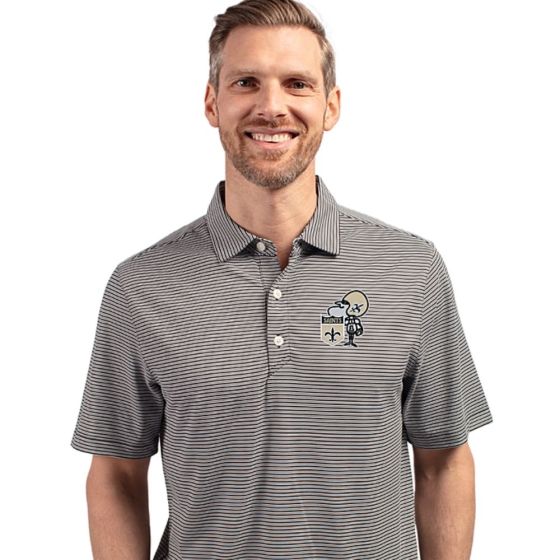 Sir Saints Stripe Performance Polo by Cutter & Buck