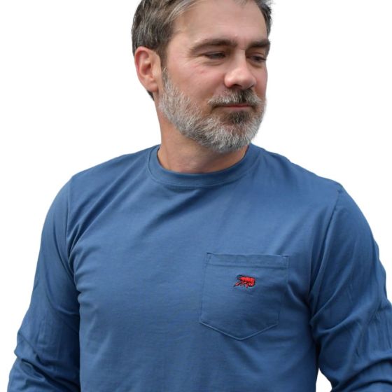 Crawfish Long Sleeve Pocket Tee